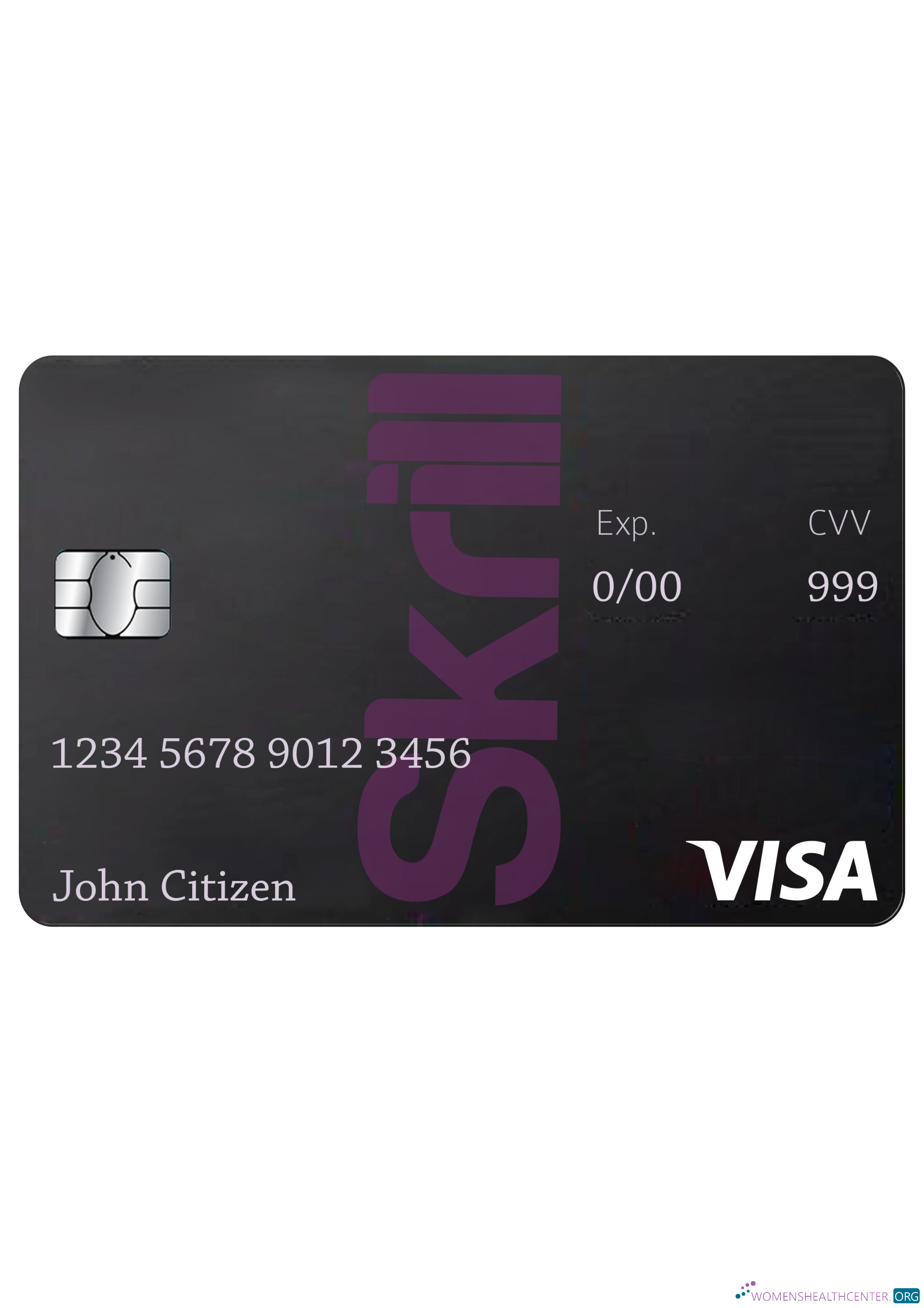 Download Skrill Visa Debit card template in PSD format, completely editable Photoshop template